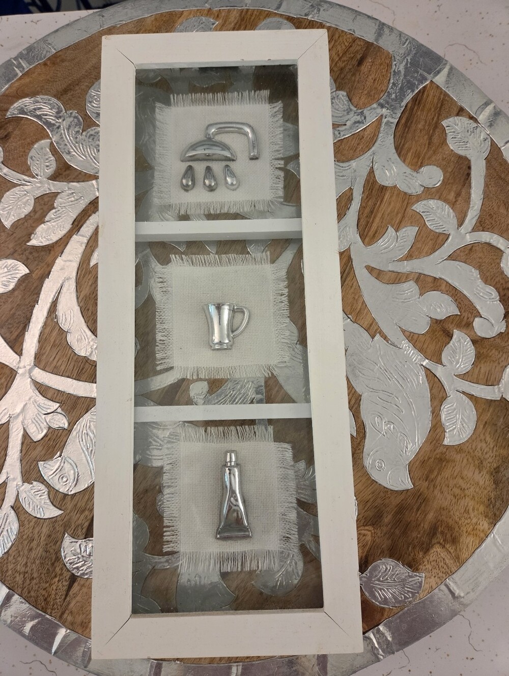 Decor - Shadow Box Display with Bathroom Icons